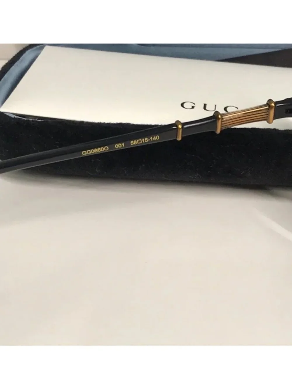 New Authentic Gucci Black and Brown Eyeglasses GG0660o 001